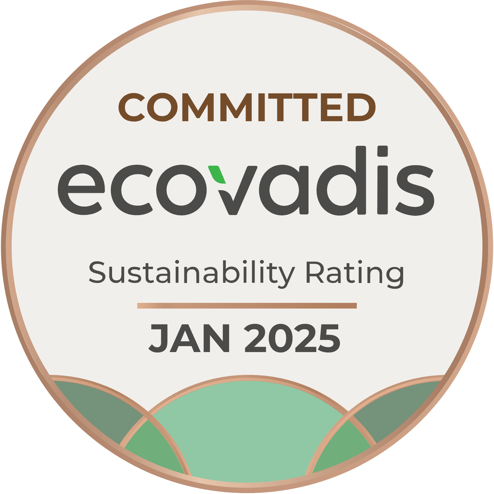 EcoVadis Committed Sustainability Rating – January 2025